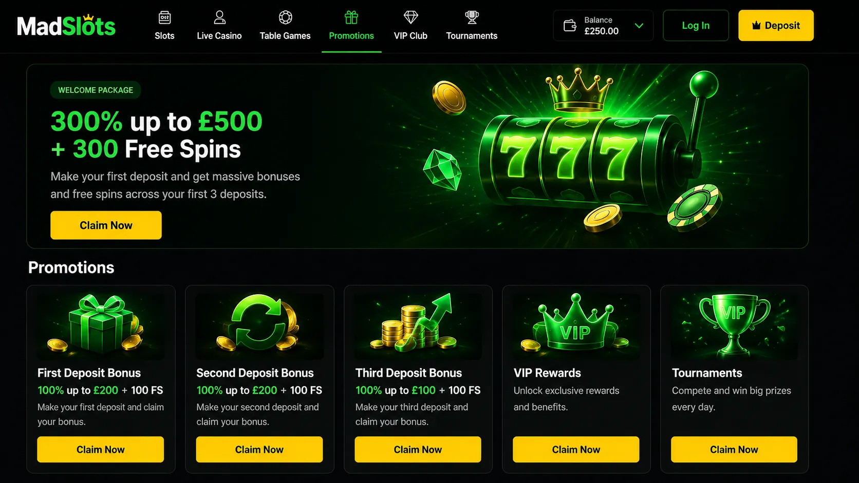 MadSlots Casino account features — MadSlots app